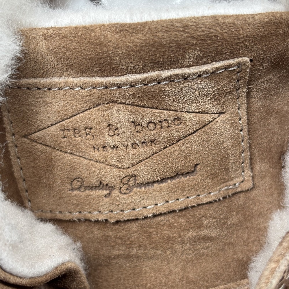 Rag & Bone Kent Desert Shearling Women's 9/39 Brown Suede ‎ Sneaker Booties - Picture 15 of 16